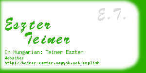 eszter teiner business card